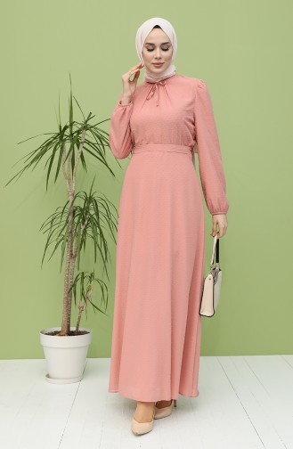 Dusty Rose Hijab Dress 4354-05
