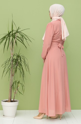 Dusty Rose Hijab Dress 4354-05