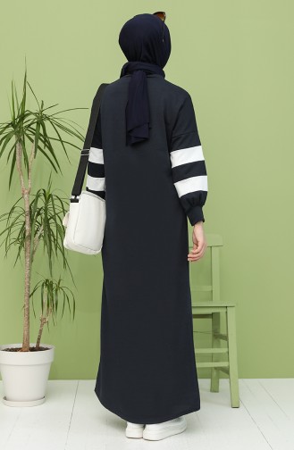 Dunkelblau Hijab Kleider 1005-03