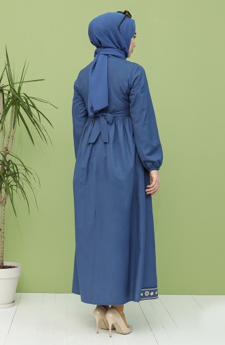Indigo Hijab Dress 21Y8235-06