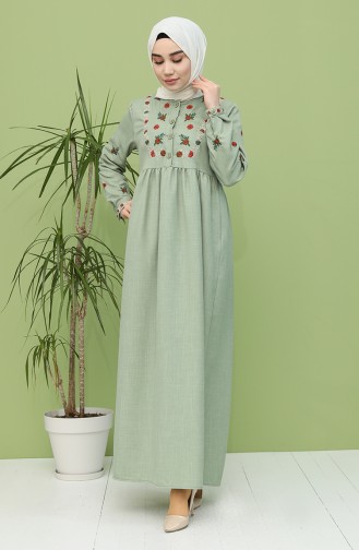 Green Almond Hijab Dress 21Y8251-02