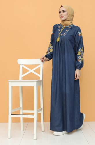 Robe Hijab Bleu Marine 21Y8272-01