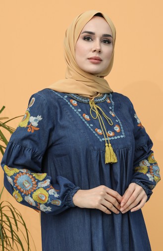 Robe Hijab Bleu Marine 21Y8272-01