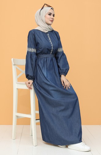 Robe Hijab Bleu Marine 21Y8273-01