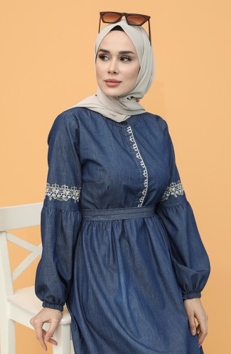 Robe Hijab Bleu Marine 21Y8273-01