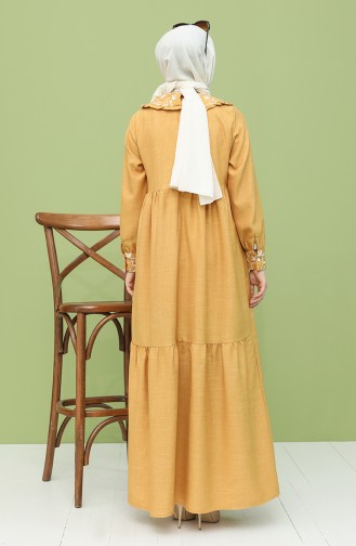 Senf Hijab Kleider 21Y8281-05