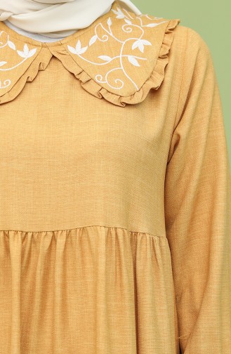 Mustard Hijab Dress 21Y8281-05