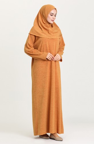 Robe de Prière Moutarde 1145-01