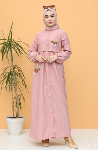 Dusty Rose Hijab Dress 21Y8239-04