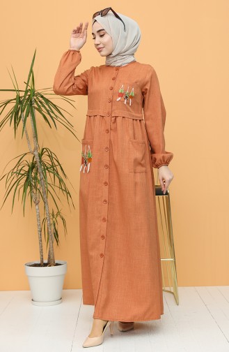 فستان قرميدي 21Y8239-05