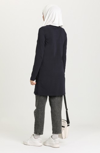 Bedruckte Tunika 6014-02 Dunkelblau 6014-02