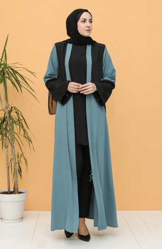 Abayas Bleu Pétrole 1306-03