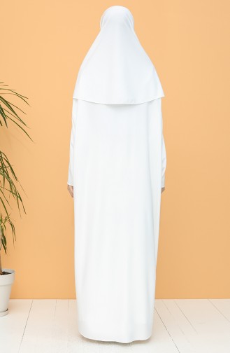 Robe de Prière Blanc 4537-08