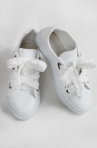 White Sport Shoes 0300-02
