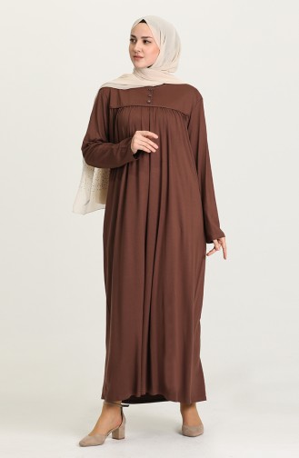 Brown Hijab Dress 4472-02