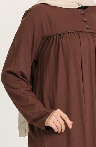 Robe Hijab Couleur Brun 4472-02