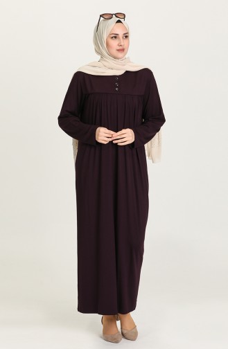 Lila Hijab Kleider 4472-03