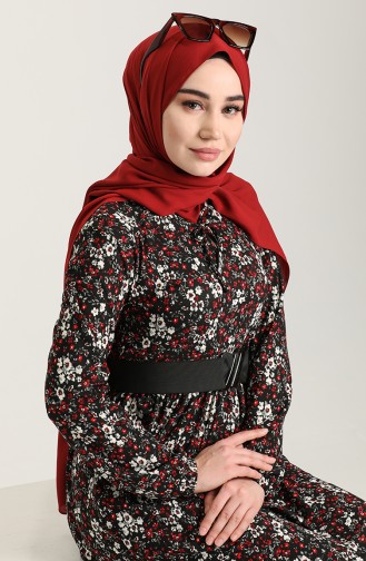 White Hijab Dress 4300B-03