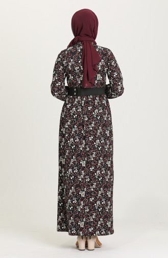 Navy Blue Hijab Dress 4400B-02