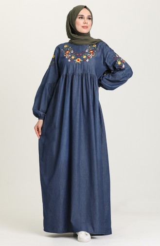 Robe Hijab Bleu Marine 21Y8263-01