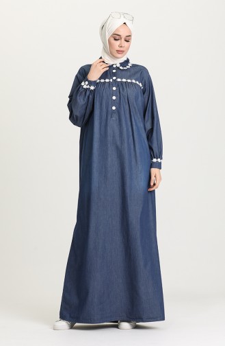 Dunkelblau Hijab Kleider 21Y8266-02