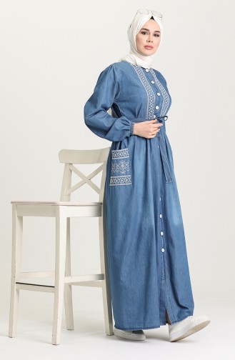 Robe Hijab Bleu Jean 21Y8271-02