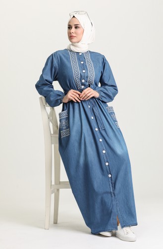 Robe Hijab Bleu Jean 21Y8271-02