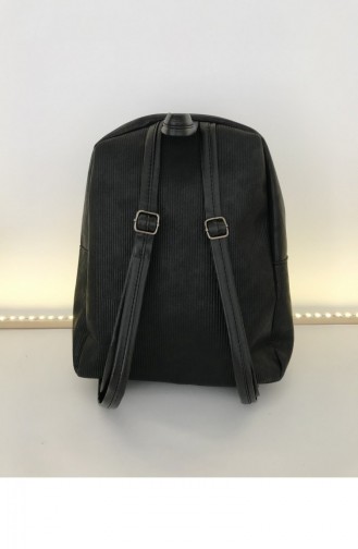 Çift Fermuarlı Sırt Çanta Bs 000091 Sıyah