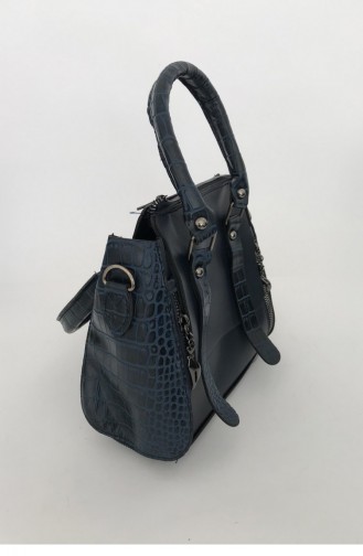 Navy Blue Shoulder Bags 000319.LACIVERT