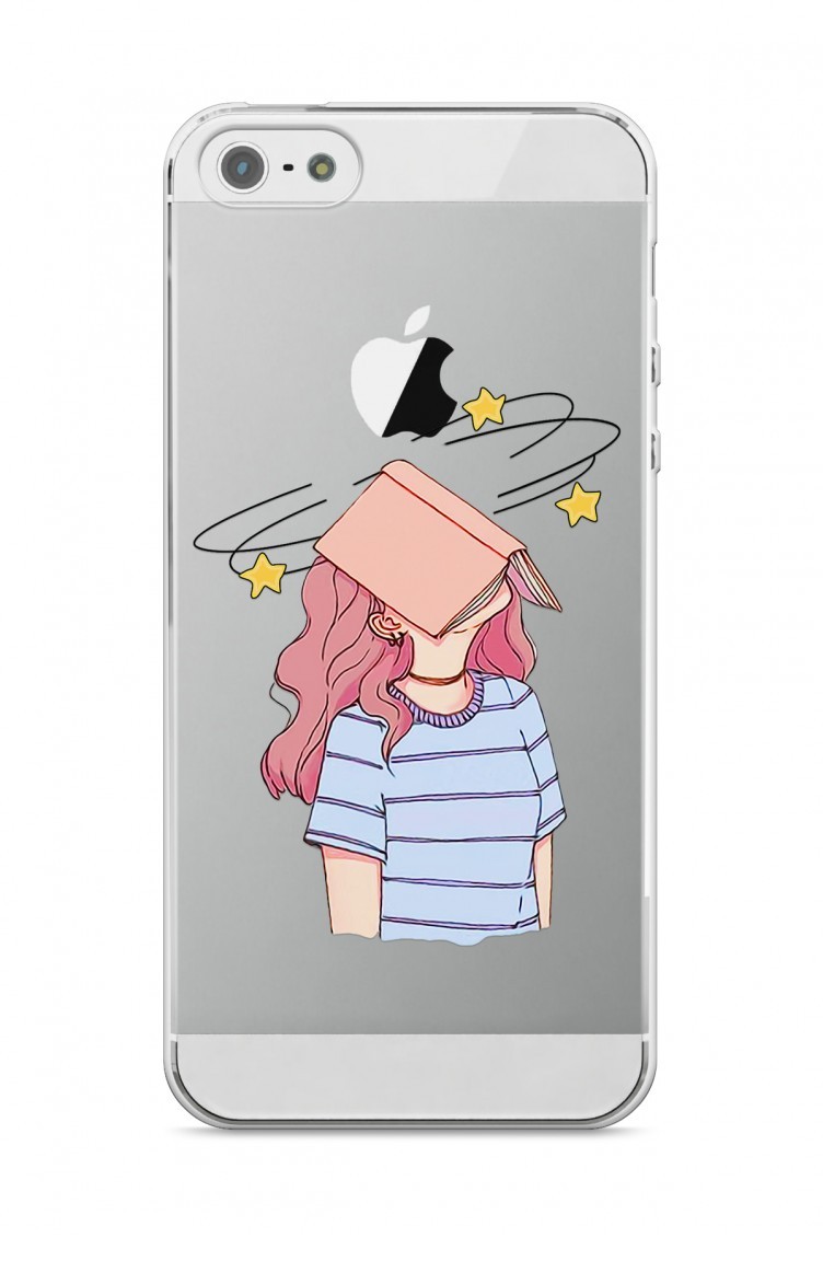 Kitaplı Kız Tasarımlı İphone 5 Telefon Kılıfı Fms066