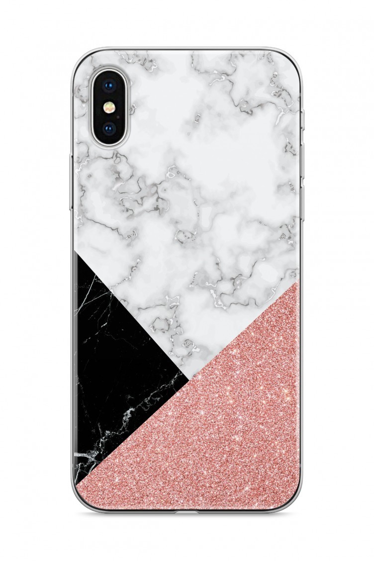 ucgen simli mermer tasarimli iphone x telefon kilifi wm044