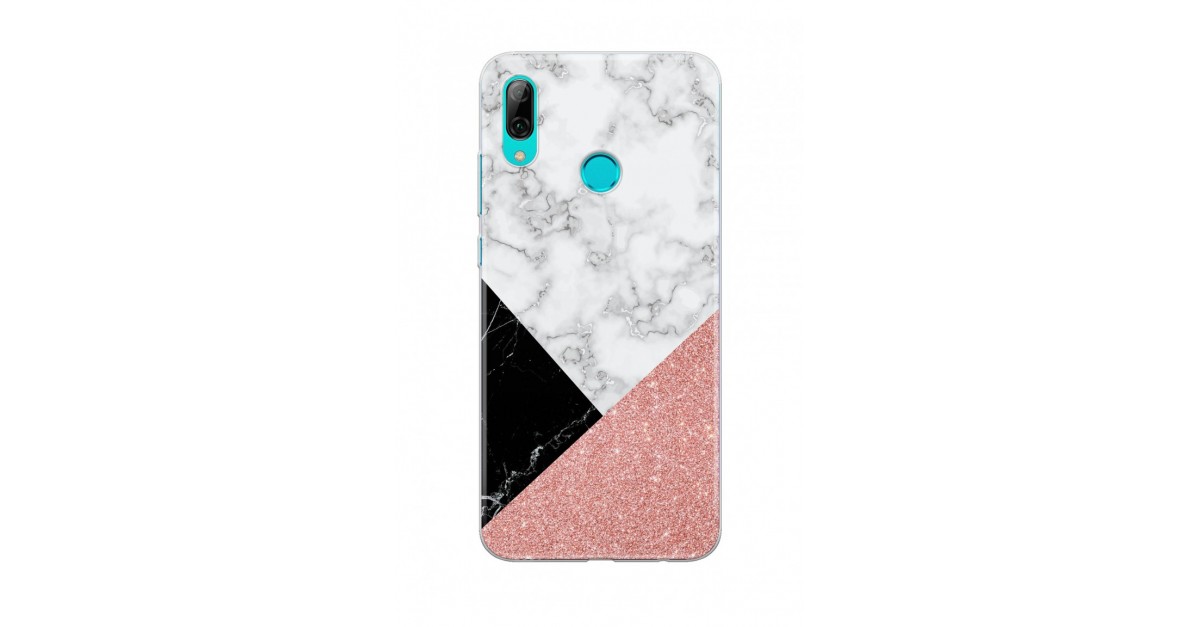 ucgen simli mermer tasarimli huawei p smart 2019 telefon kilifi wm044