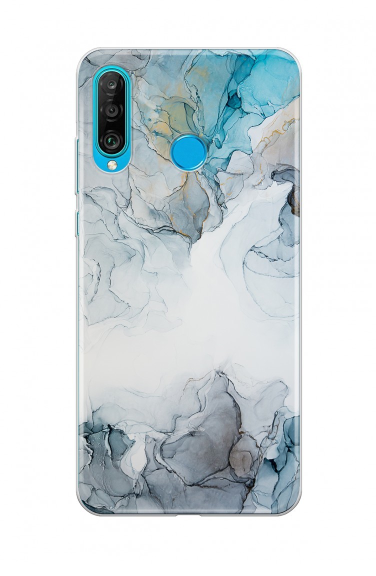 dalgali mermer tasarimli huawei p30 lite telefon kilifi fmm112