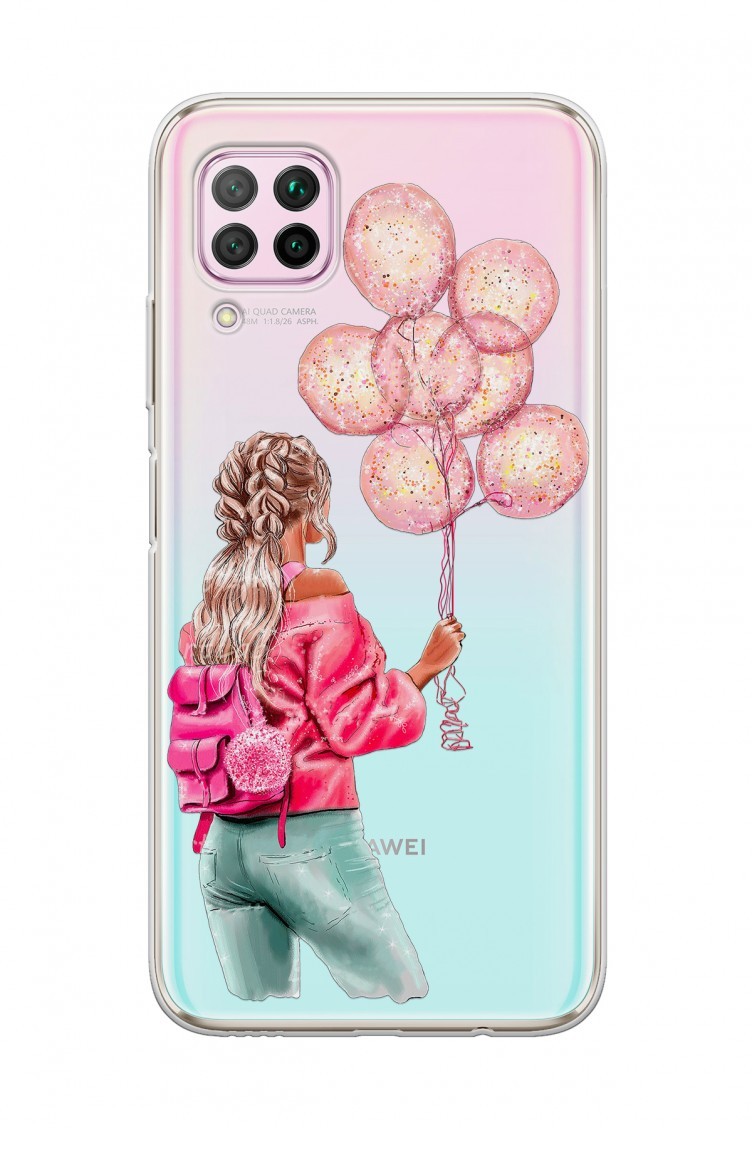 balonlu kiz tasarimli huawei p40 lite telefon kilifi fms046 10357