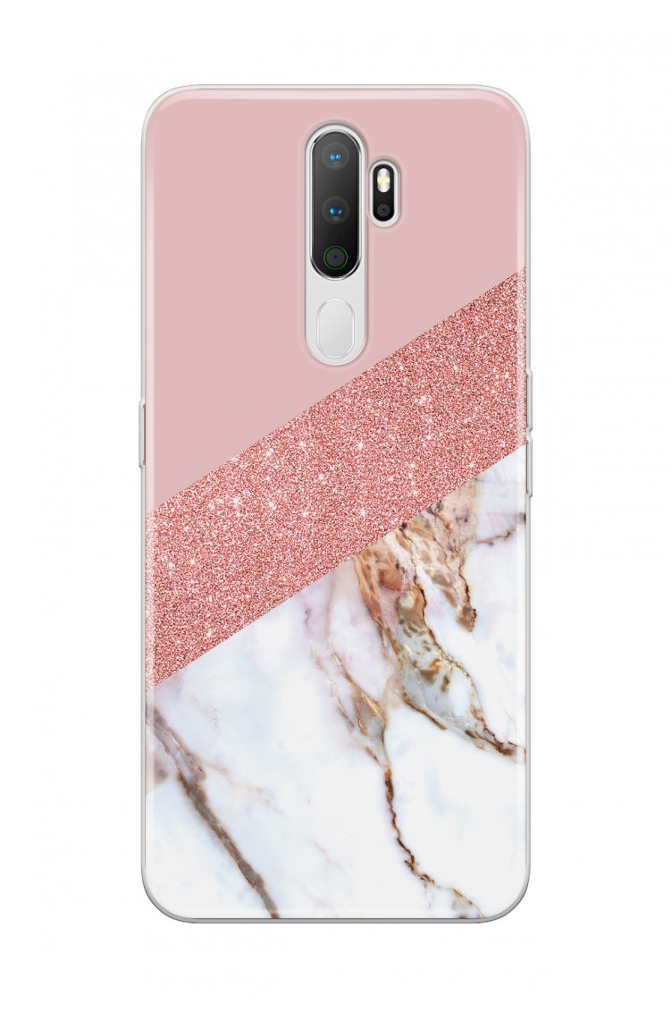 simli mermer tasarimli oppo a5 2020 telefon kilifi wm045 sefamerve