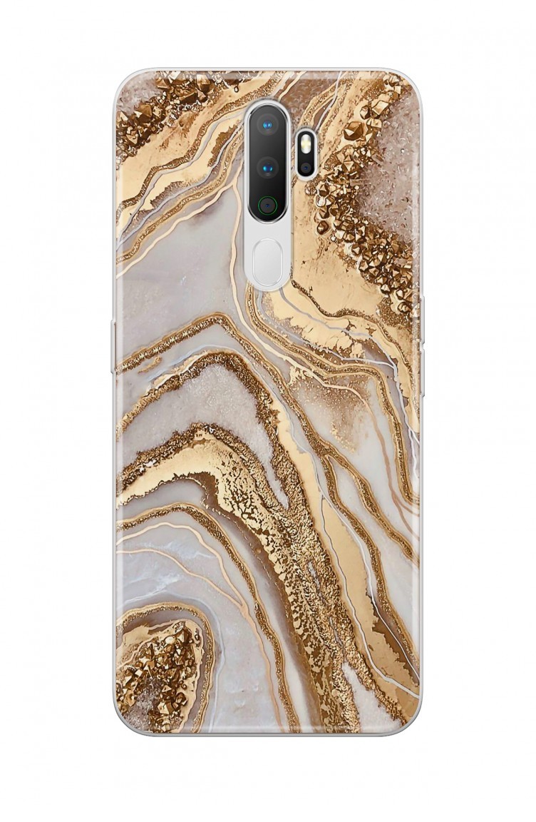 altin mermer tasarimli oppo a9 2020 telefon kilifi fmm119 sefamerve