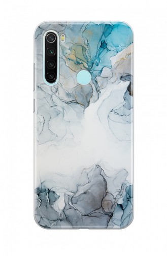 Dalgalı Mermer Tasarımlı Xiaomi Redmi Note 8 Telefon Kılıfı Fmm112