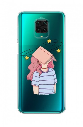 Kitaplı Kız Tasarımlı Xiaomi Redmi Note 9S Telefon Kılıfı Fms066