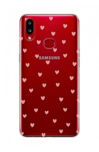 Pudra Neon Kalpler Tasarımlı Samsung Galaxy A10S Telefon Kılıfı Wd120