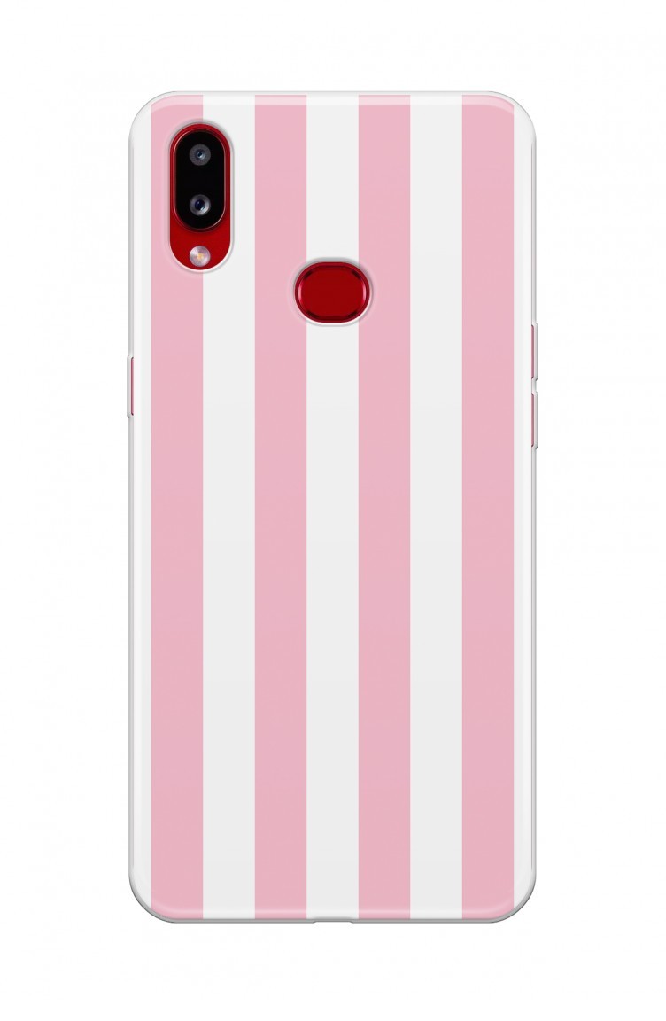 pembe beyaz cizgi tasarimli samsung galaxy a10s telefon kilifi we070 sefamerve