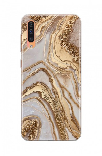 Altın Mermer Tasarımlı Samsung Galaxy A30S Telefon Kılıfı Fmm119