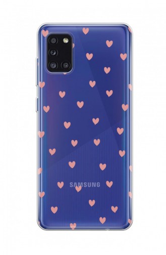 Pudra Neon Kalpler Tasarımlı Samsung Galaxy A31 Telefon Kılıfı Wd120