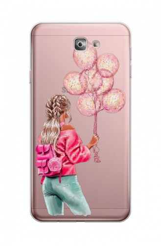 Balonlu Kız Tasarımlı Samsung Galaxy J7 Prime Telefon Kılıfı Fms046