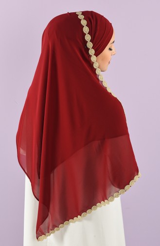 Weinrot Praktischer Turban 0008-7