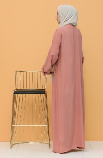 Robe Hijab Rose Pâle 8000-01