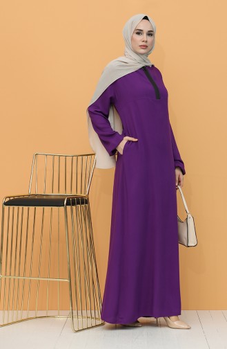 Robe Hijab Pourpre 8000-02