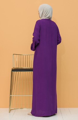 Robe Hijab Pourpre 8000-02