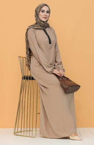 Mink Hijab Dress 8000-03