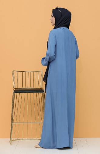 Indigo Hijab Dress 8000-05