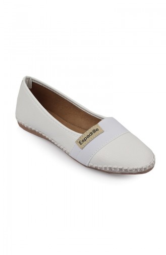 Bayan Espadril 8801-1 Beyaz